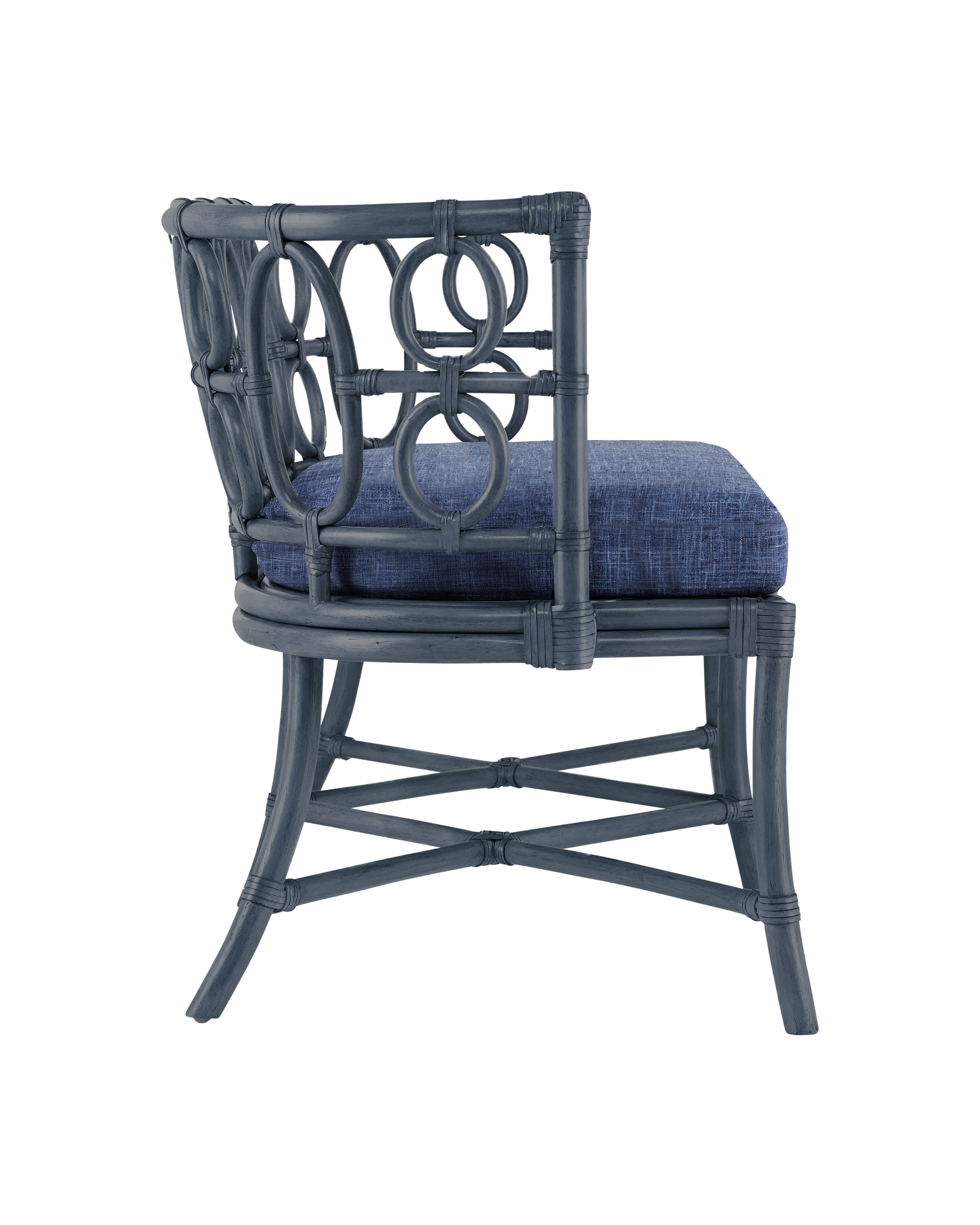 Tegal Navy Bench, Finn Indigo - Blue | Currey & Co - 7000-0812
