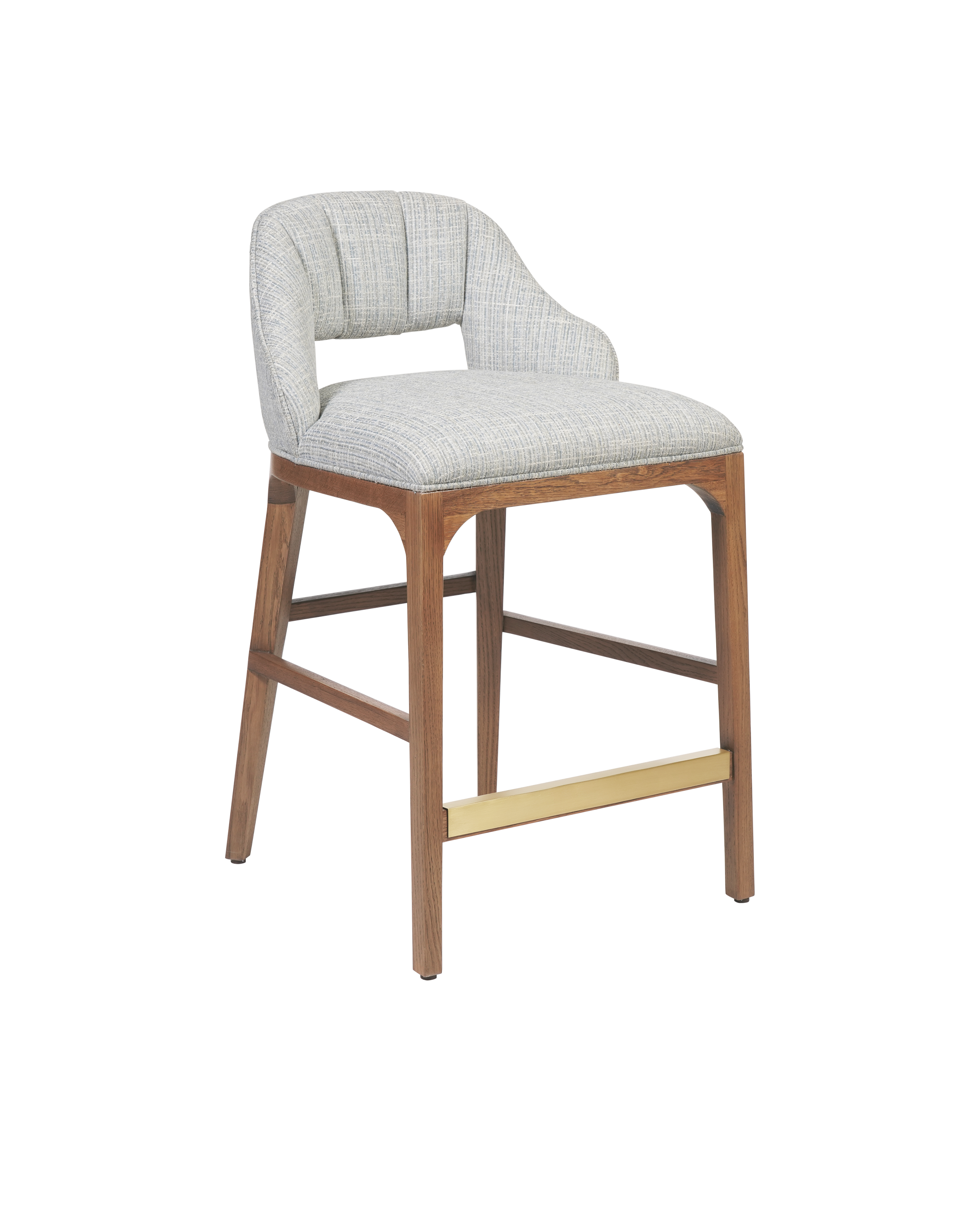 Inga Counter Stool, Greenlight Powder - Brown | Currey & Co - 7000-0822