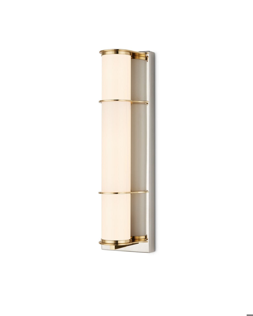 Blaine Nickel Bath Wall Sconce - Silver | Currey & Co - 5800-0062