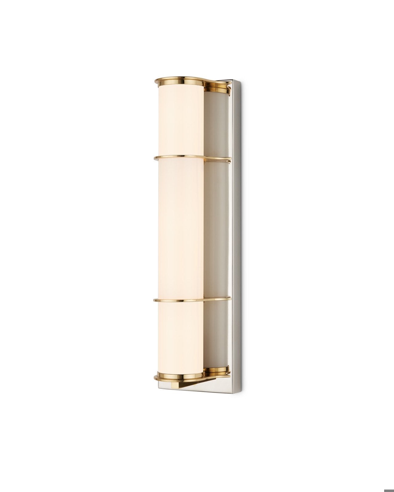 Blaine Nickel Bath Wall Sconce - Silver | Currey & Co - 5800-0062