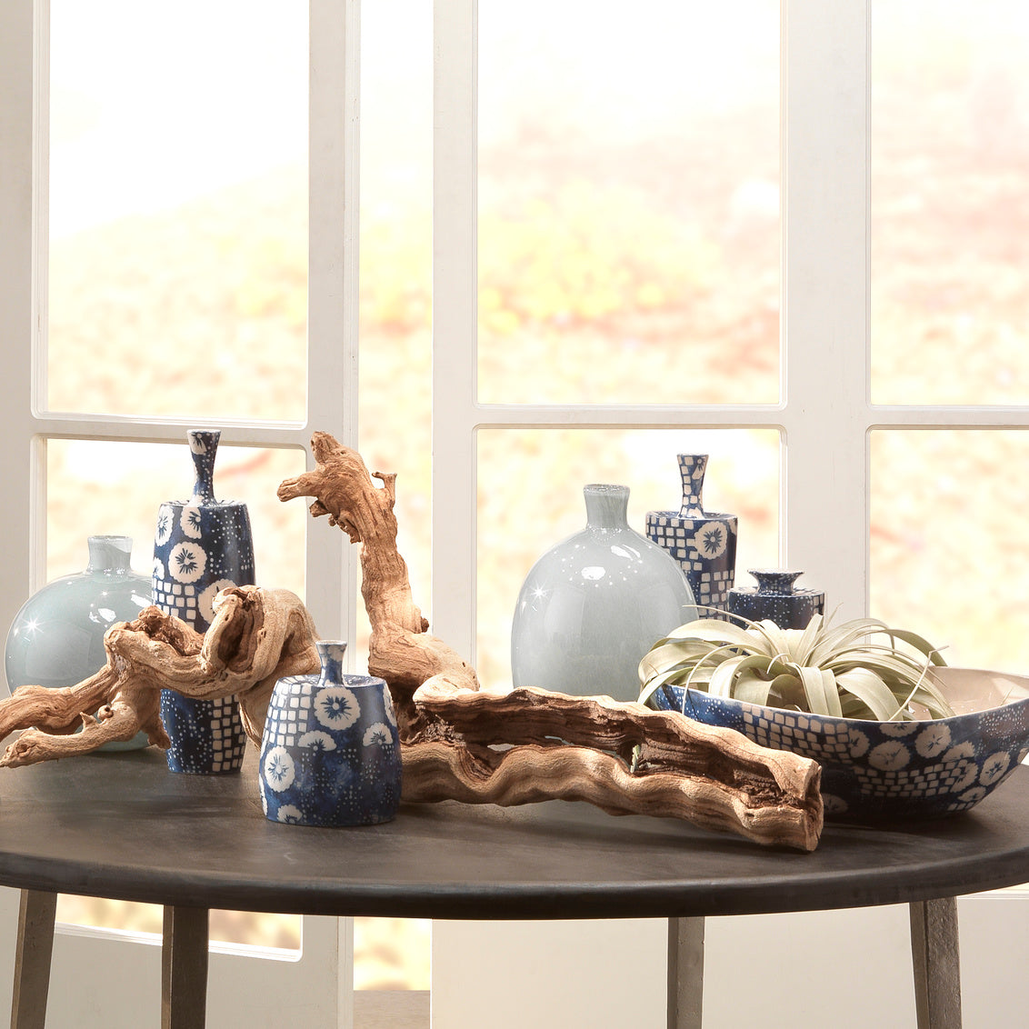Block Print Vases (Set of 4)