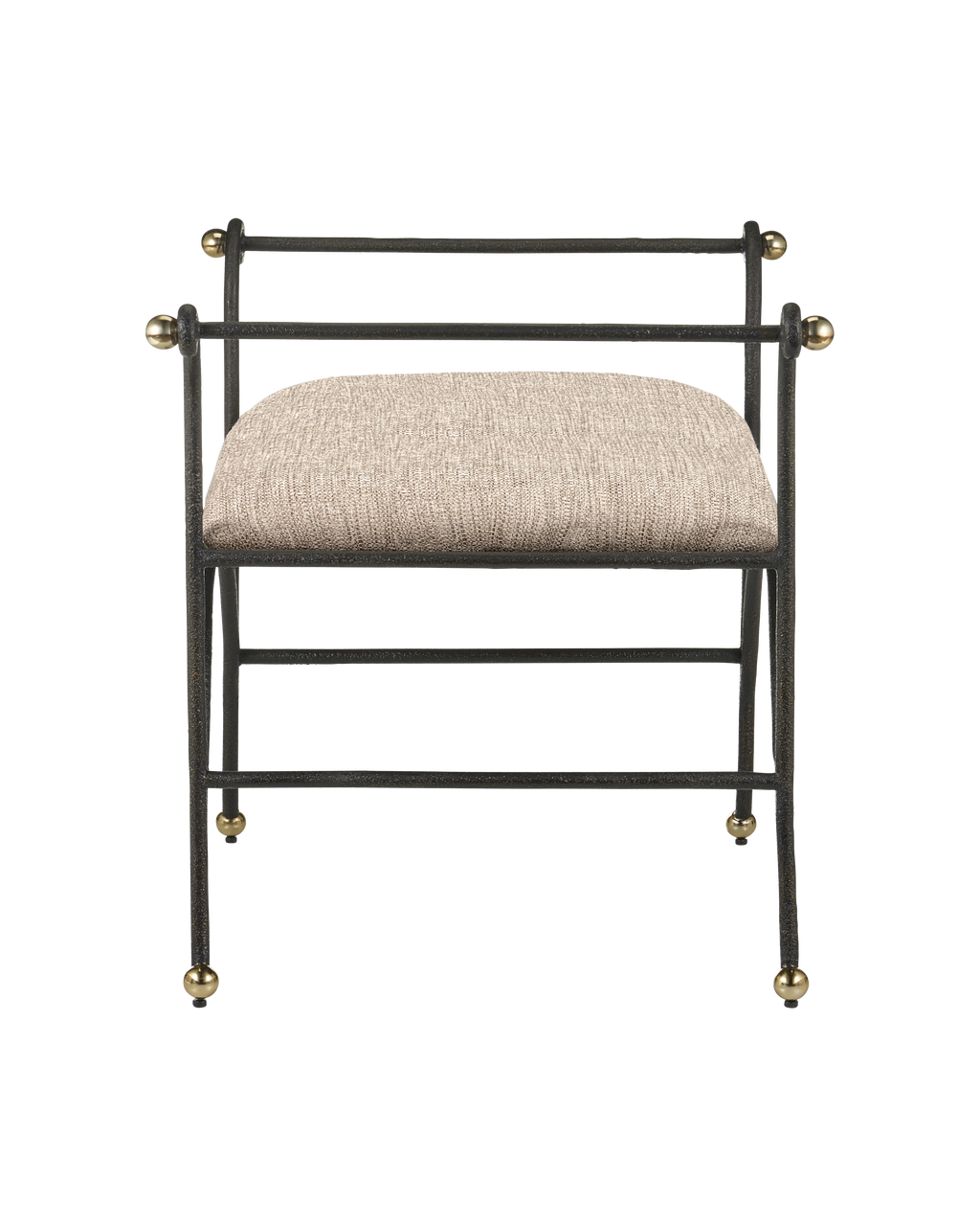 Mabel Ottoman, Perf Barrett Sandstone - Beige | Currey & Co - 7000-0942