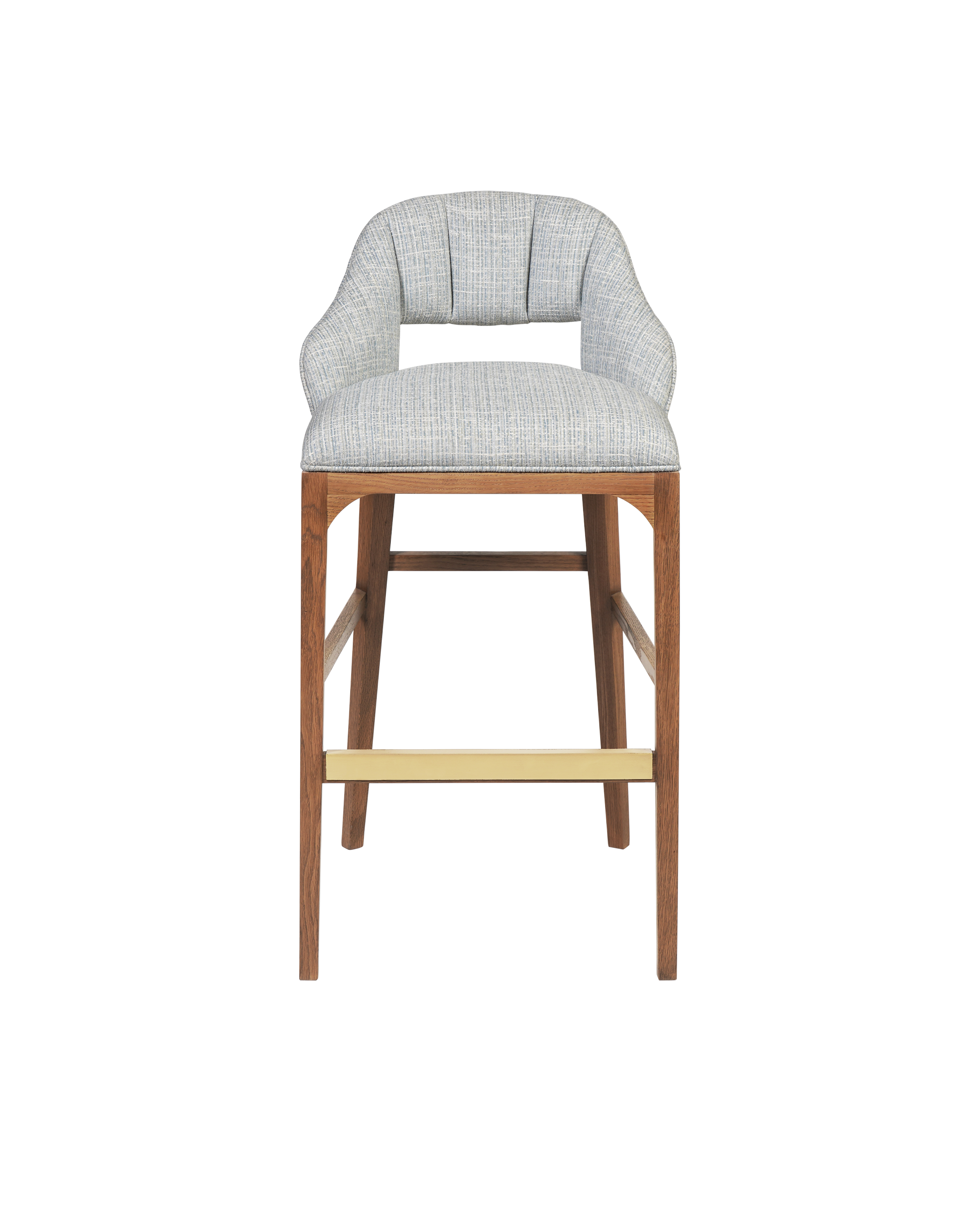 Inga Bar Stool, Greenlight Powder - Brown | Currey & Co - 7000-0832
