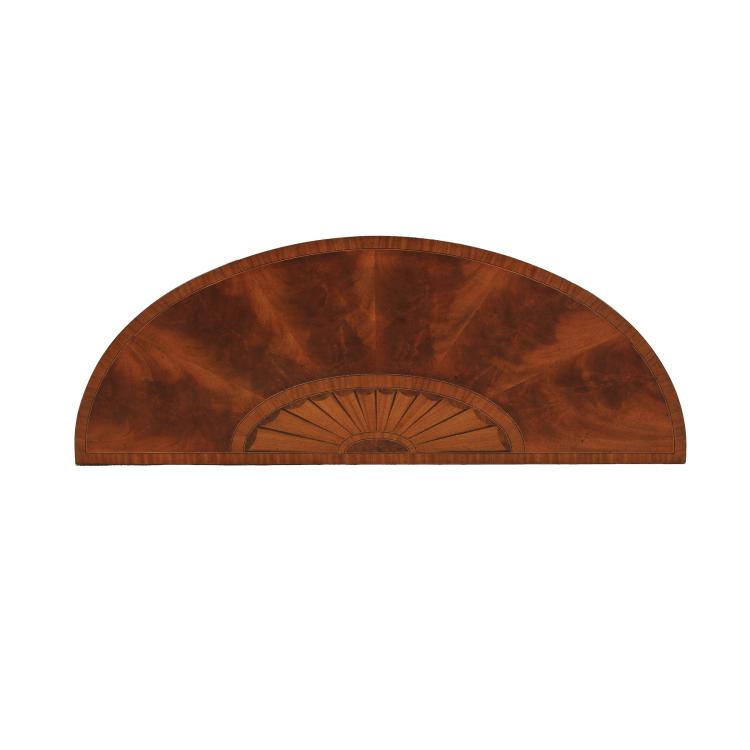 Maitland Smith Hepplewhite Console Table - Irish Mahogany with Crotch Mahogany and Satinwood Veneer