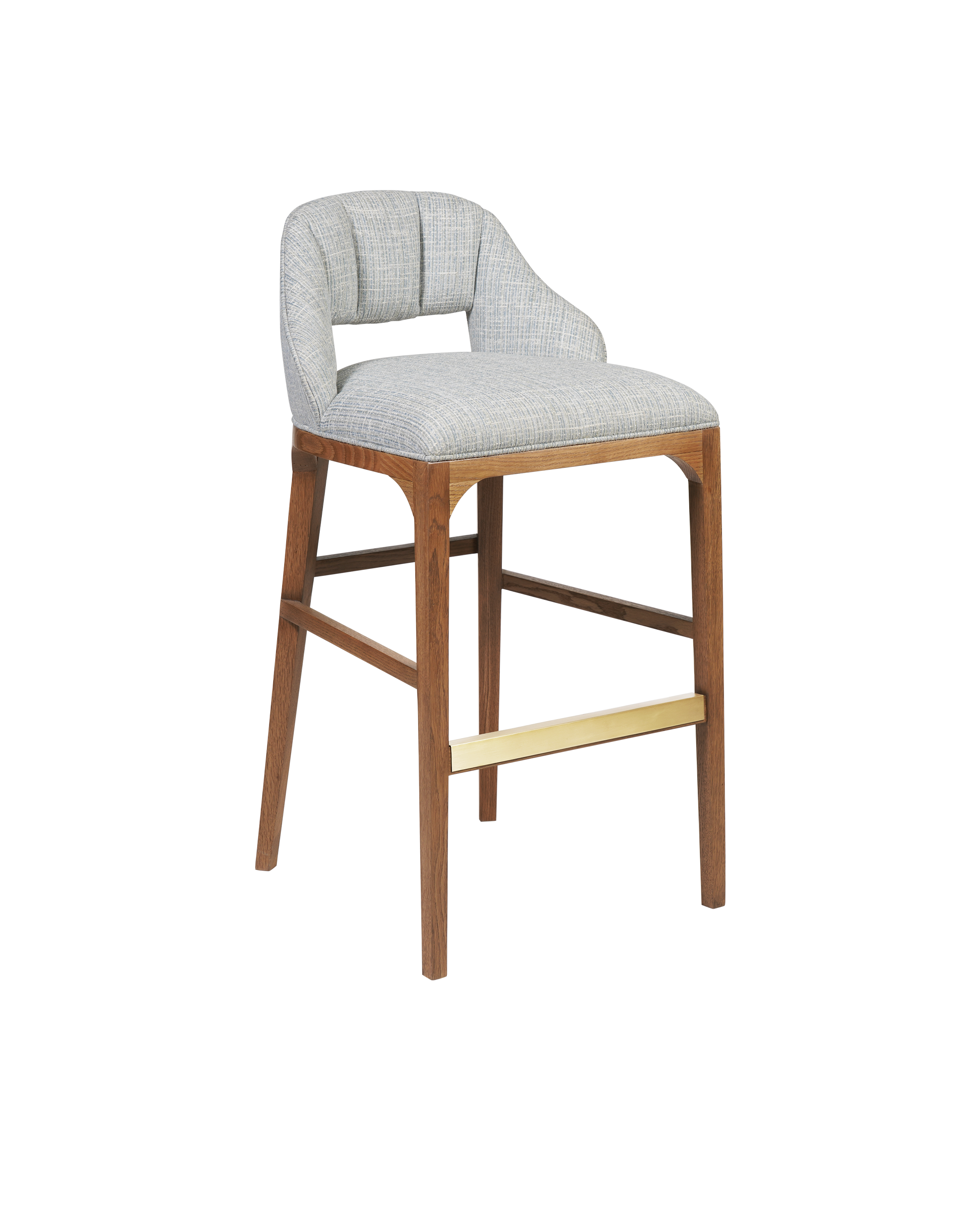 Inga Bar Stool, Greenlight Powder - Brown | Currey & Co - 7000-0832