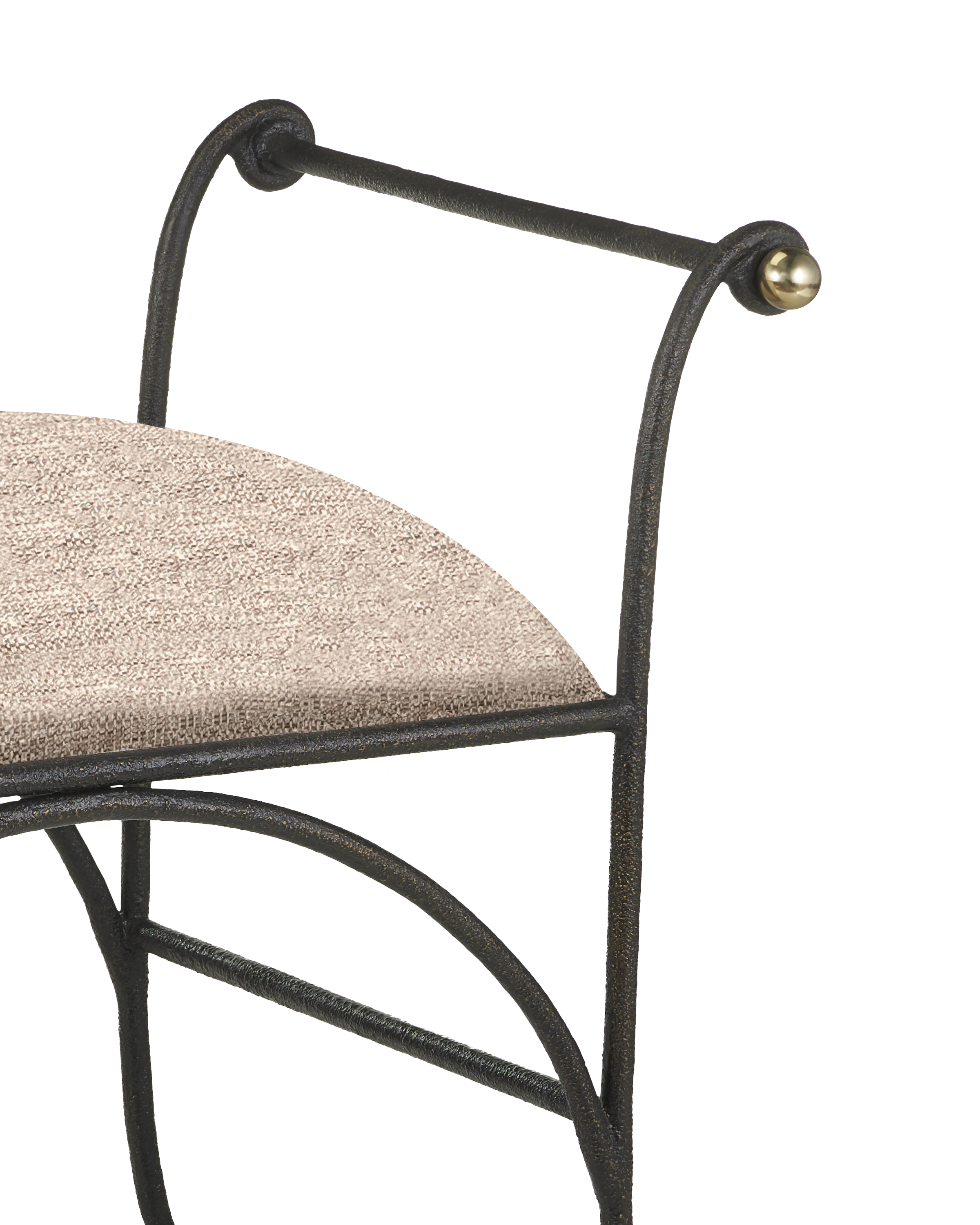 Mabel Ottoman, Perf Barrett Sandstone - Beige | Currey & Co - 7000-0942