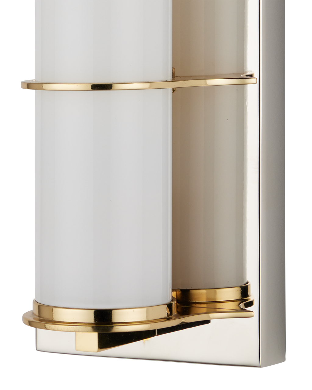 Blaine Nickel Bath Wall Sconce - Silver | Currey & Co - 5800-0062