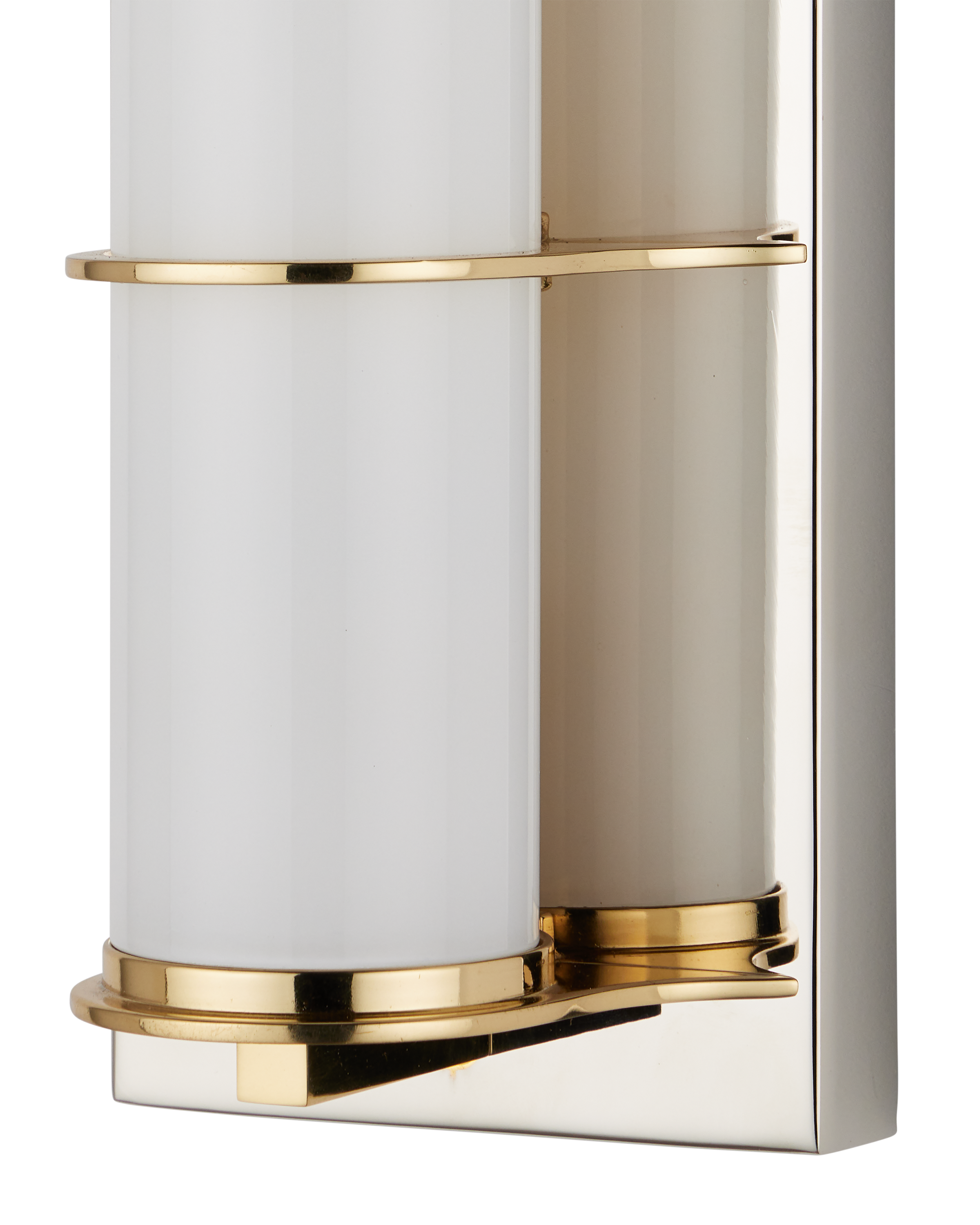 Blaine Nickel Bath Wall Sconce - Silver | Currey & Co - 5800-0062