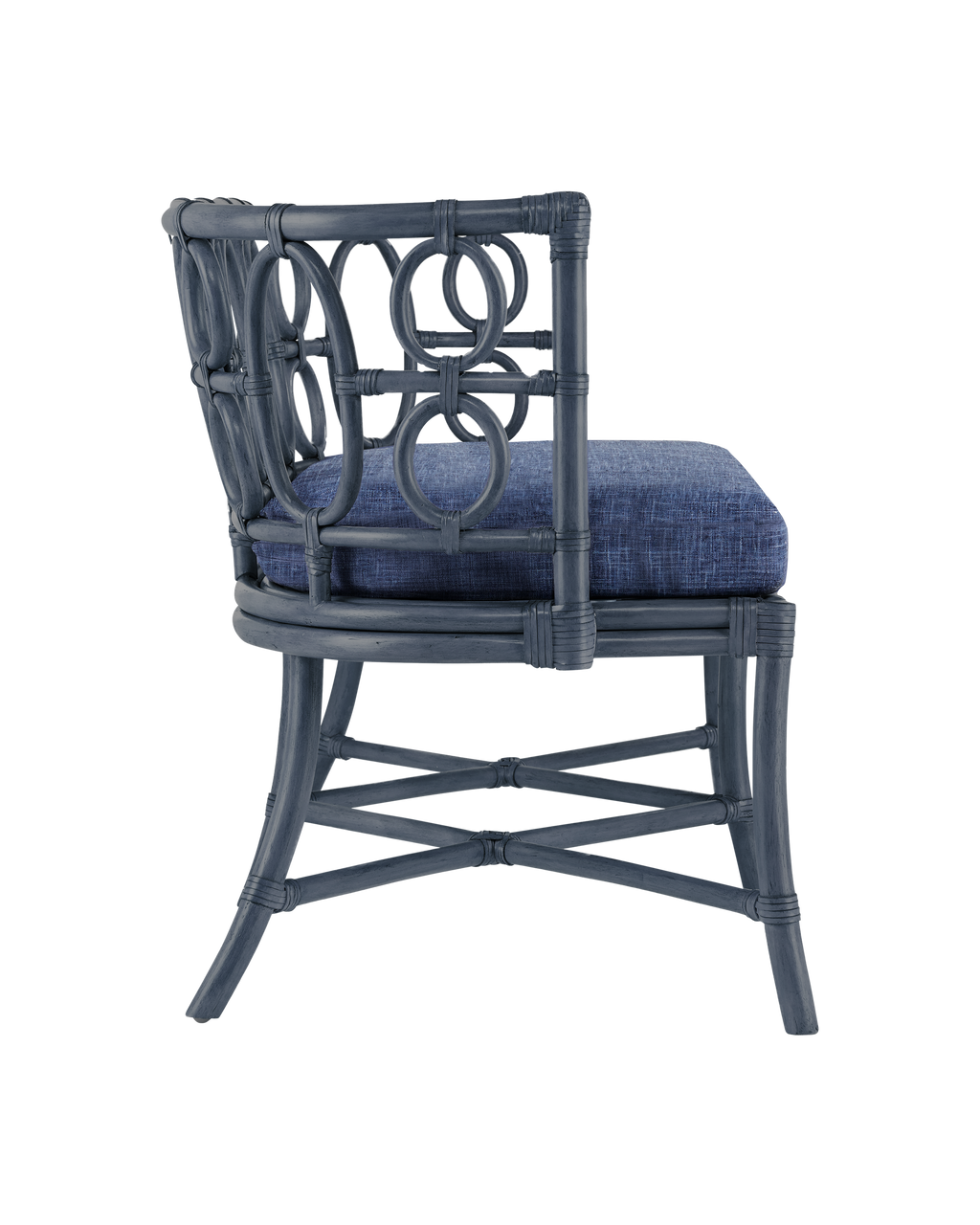 Tegal Navy Bench, Finn Indigo - Blue | Currey & Co - 7000-0812